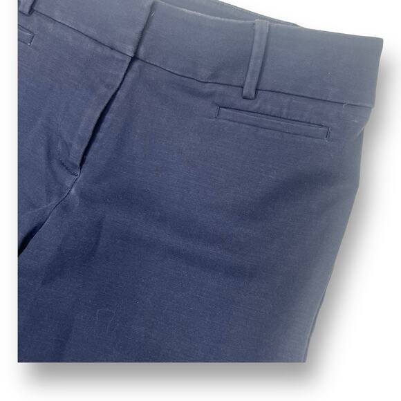 Loft Marisa Riviera Navy Flat Front Vintage Inspired Tapered Ankle Pants Size 6 - Picture 3 of 9